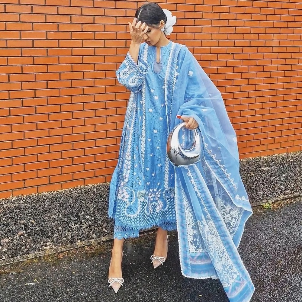 SUFFUSE BY SANA YASIR PAKISTANI LUXURY AUTHENTIC DESIGNER EMBROIDERED PRET DRESS